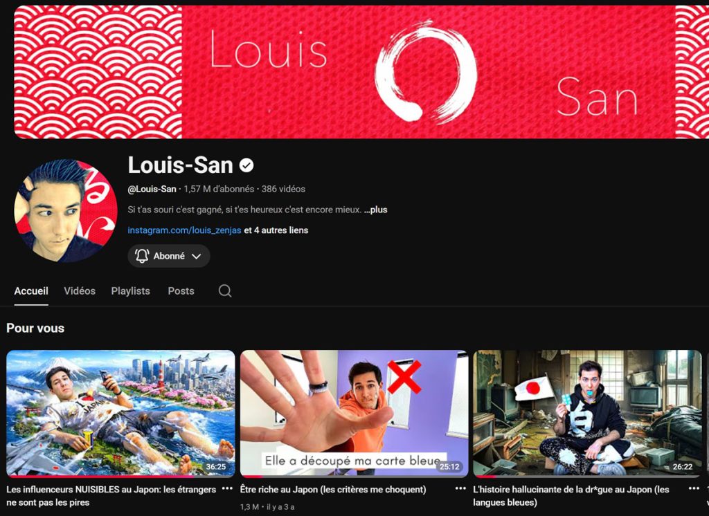 Louis-San chaîne YouTube franco japonais
