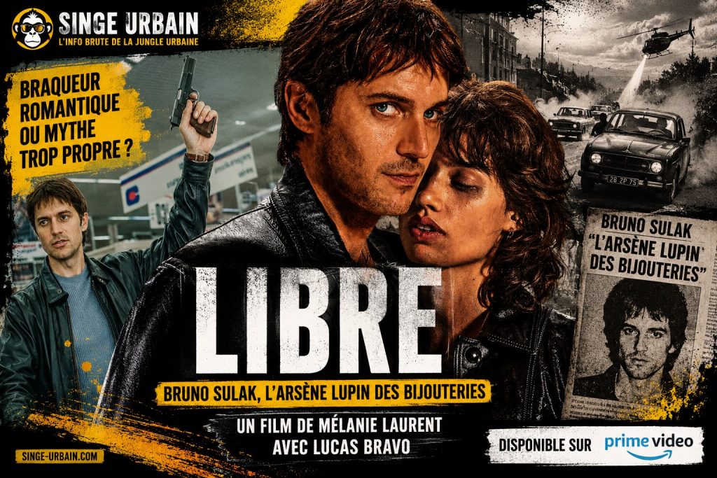 Composition Singe-Urbain autour de Libre, film Prime Video avec Lucas Bravo en Bruno Sulak
