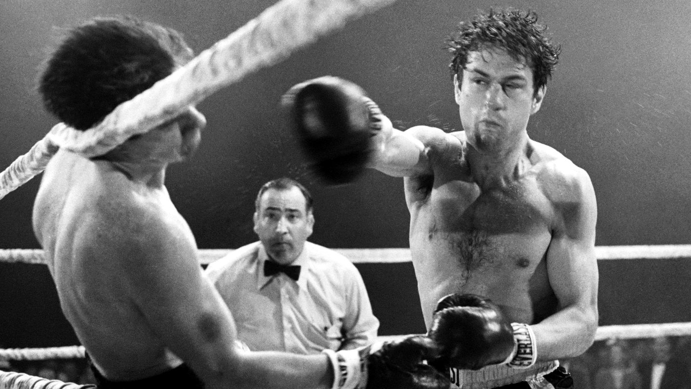 Combat de boxe dans Raging Bull, Jake LaMotta sur le ring