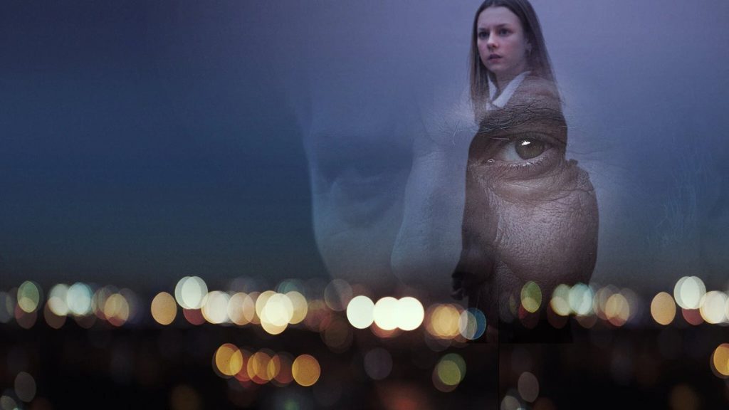 Visuel du film Tu hijo mêlant visage inquiet et lumières de ville la nuit