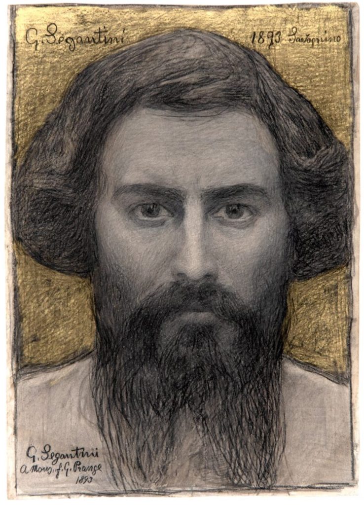 Autoportrait de Giovanni Segantini, peintre des Alpes, présenté dans le cadre de l’exposition au Musée Marmottan Monet