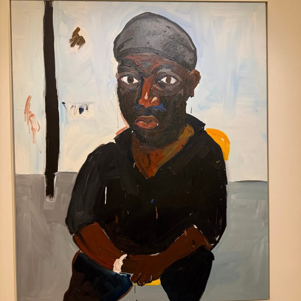 Un portrait frontal de Henry Taylor, entre peinture brute et présence sociale.