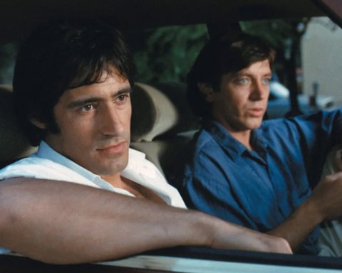 Gérard Lanvin et Bernard Giraudeau dans une voiture dans le film Les Spécialistes