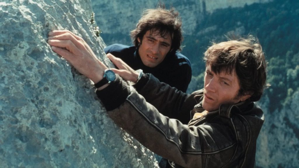 Gérard Lanvin et Bernard Giraudeau en pleine escalade dans Les Spécialistes