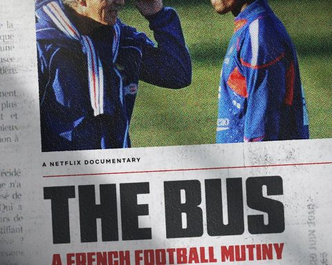 Affiche du documentaire Le Bus avec Raymond Domenech et Nicolas Anelka