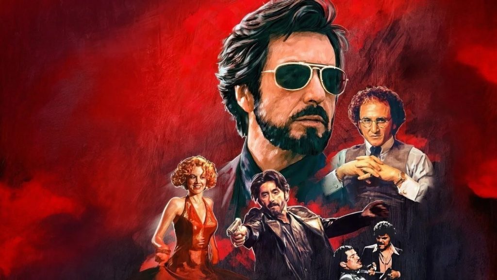 L’Impasse Carlito’s Way avis, affiche rouge avec Al Pacino en Carlito Brigante